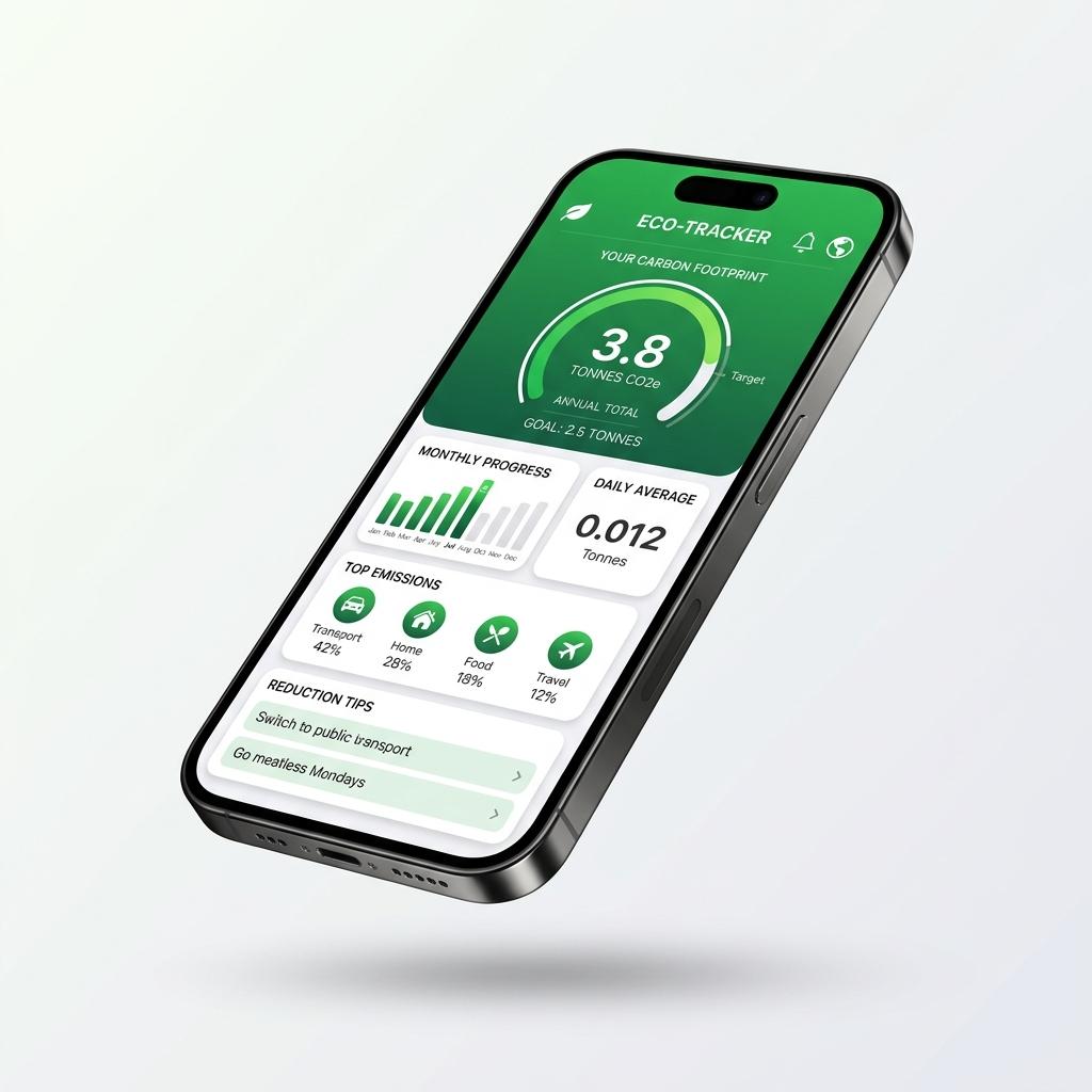 CarbonTracker Mobile App Mockup